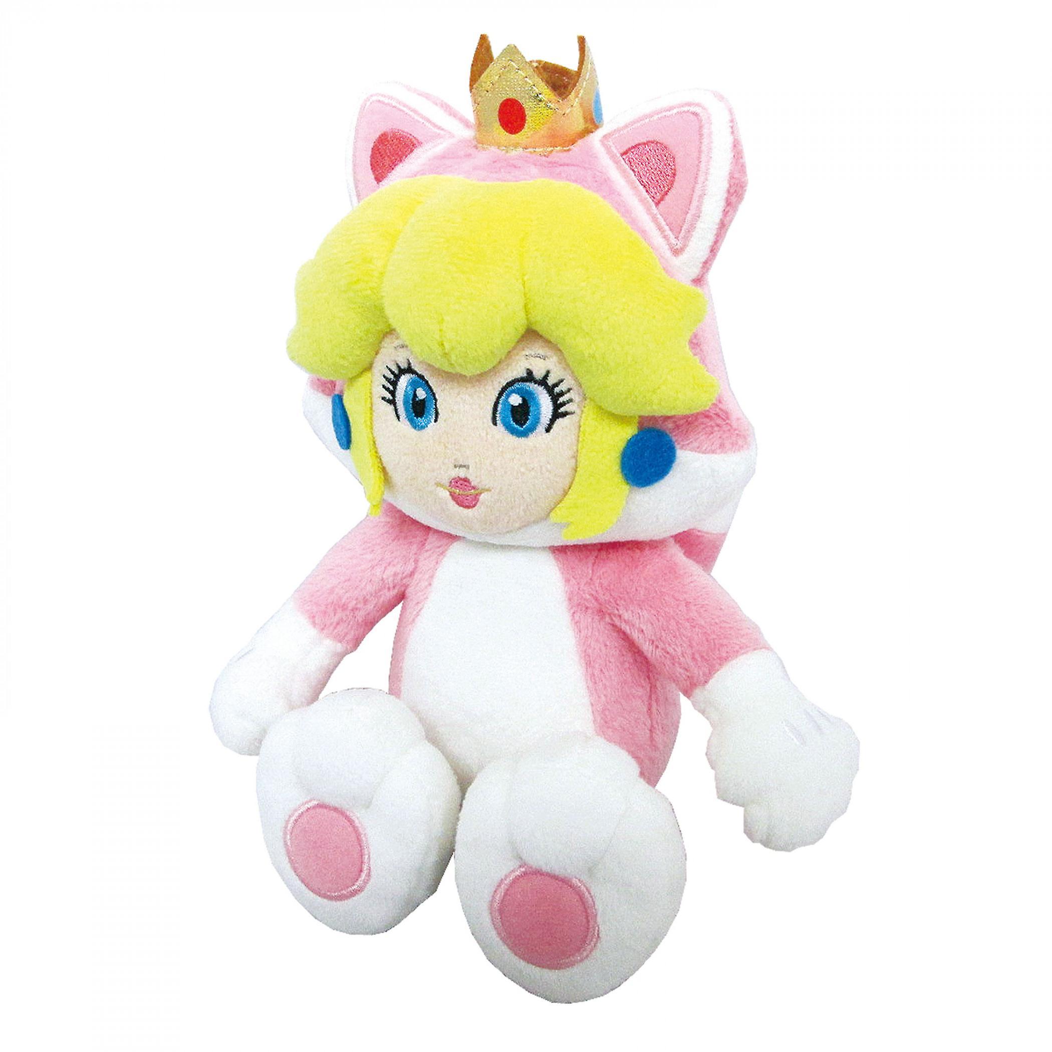 Video Games Super Mario Bros. Cat Peach 10" Plush Toy Pink