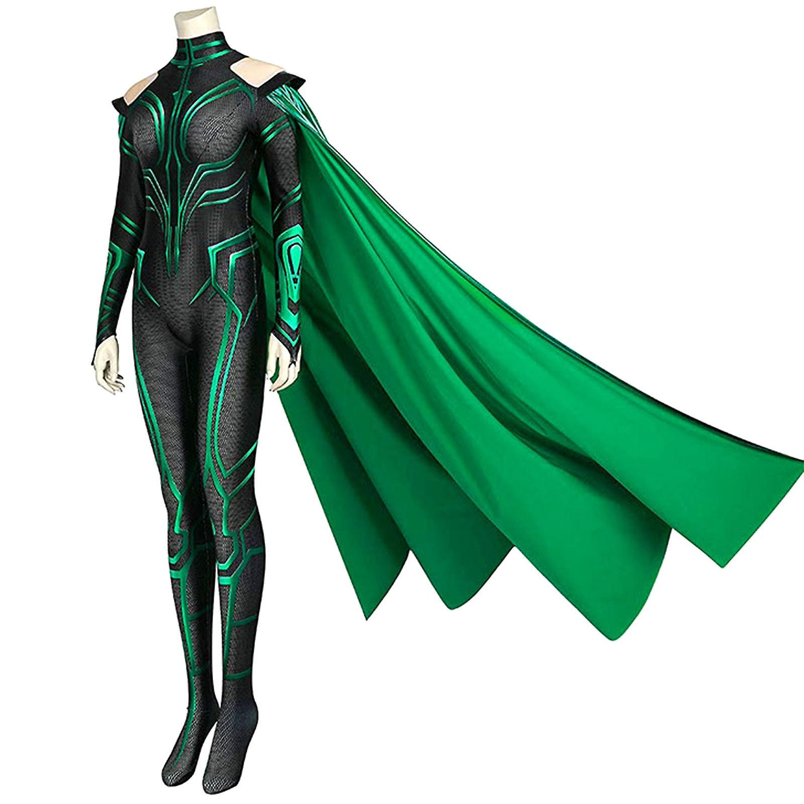 Uclac iminfit Thor: Ragnarok cosplay outfit Hela costume Jumpsuits Halloween dress up Green 150