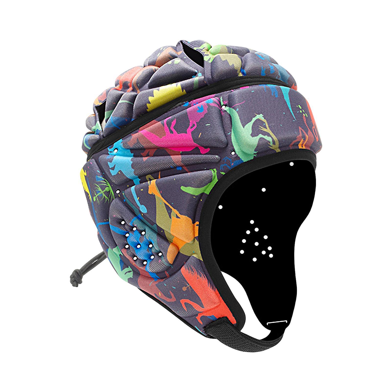 Chiusuet Adjustable Anti-collision Rugby Helmet Head Protector Football Goalkeeper EVA Padded Headgear Cycling Accessories Multicolor