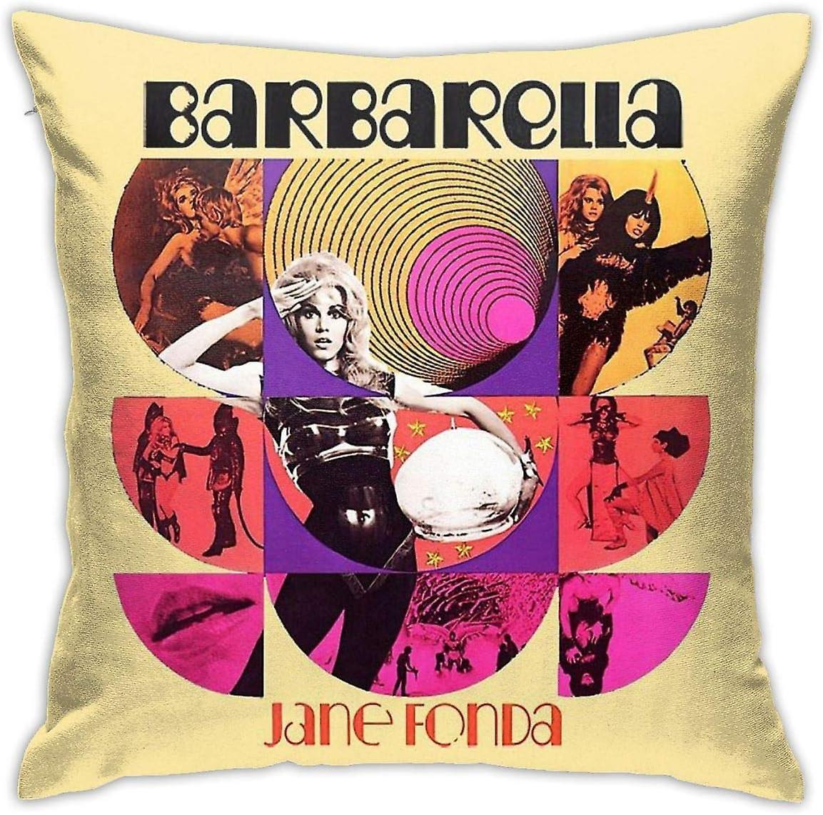 Kerota Barbarella Cult Movie 1969 Pillowcase Home Decorative Throw Pillow Covers for Sofa Couch Cushion Pillow Cases 18x18 Inch 45x45cm