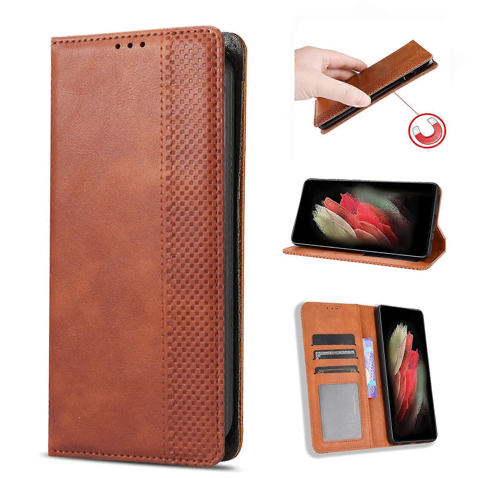 Gangxun Case for Blackview BV6300 Pro Kickstand Cover Magnetic Closure Leather Wallet Compatible with Blackview BV6300 Pro Case Brown