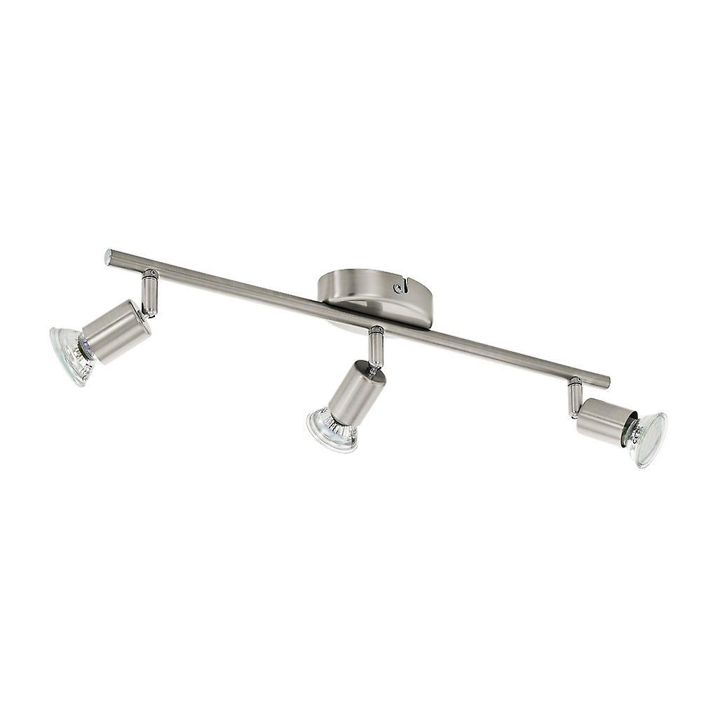 Eglo Lighting Buzz 3 Light Modern Ceiling Spotlight Satin Nickel, GU10