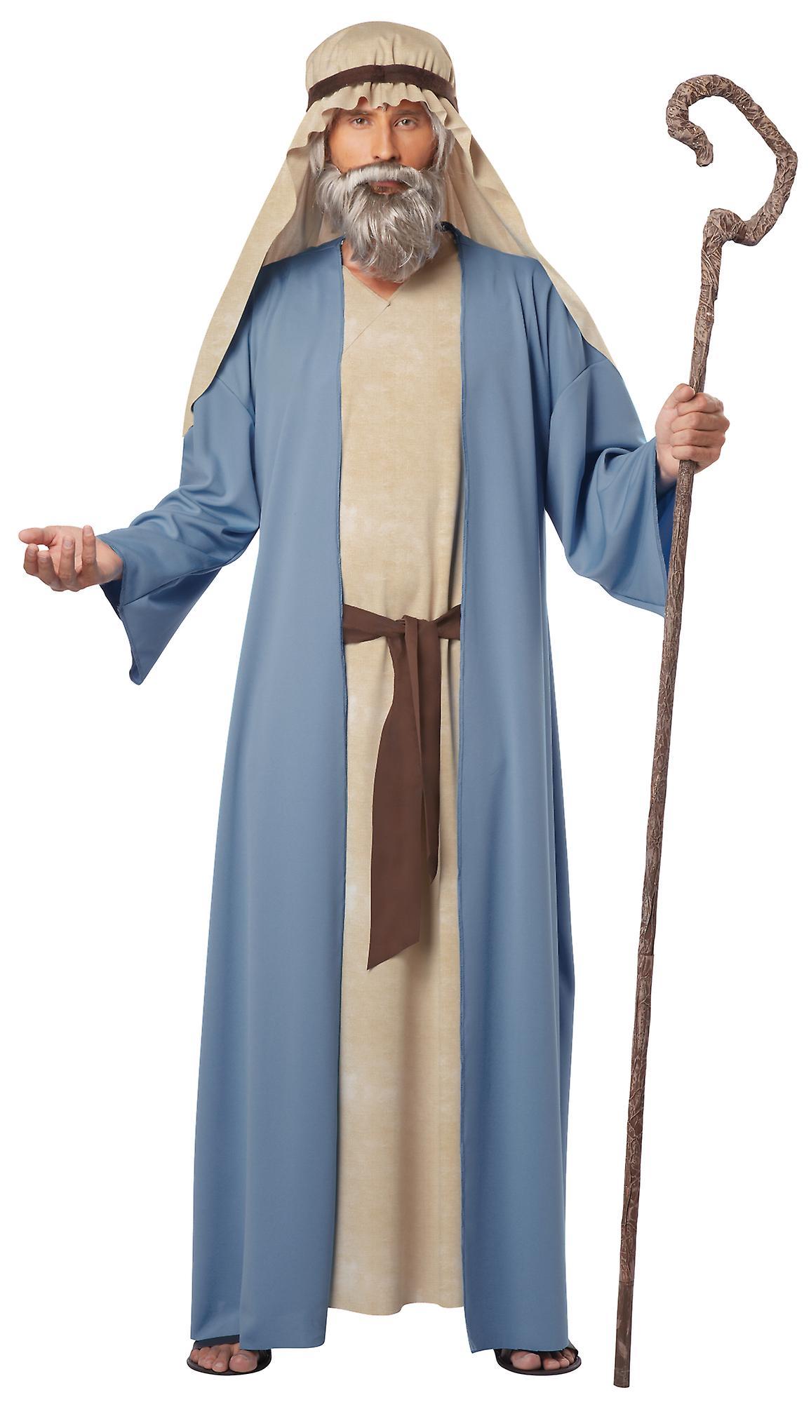 California Costume Collections Herdsman Noah Biblical Religious Christmas Good Friday Easter Mens Costume Blue S/M (38-42)