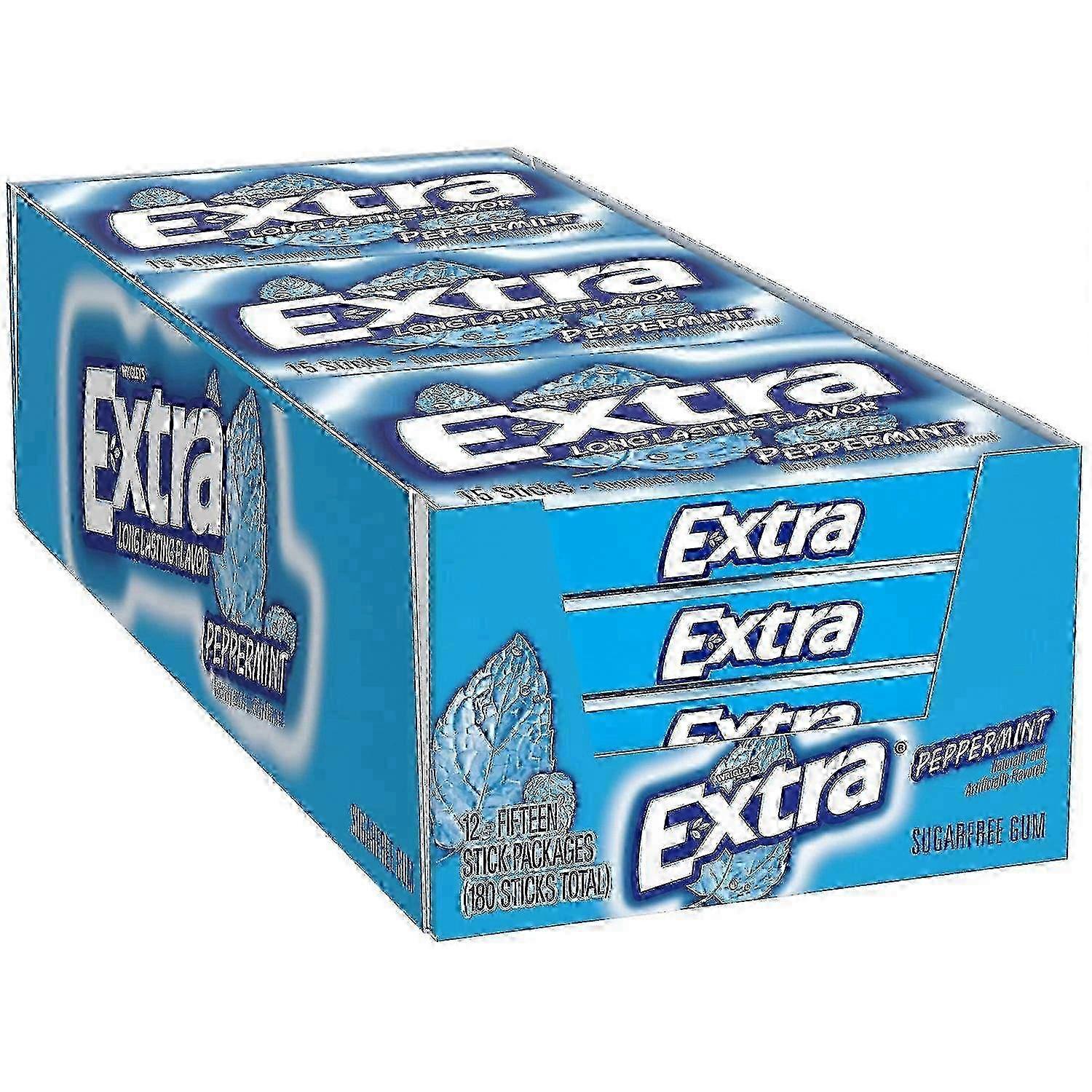 Extra Peppermint Sugar-free Gum Packs, 15 Ea