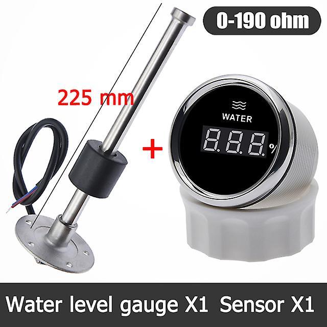 Gauges Digital Water Level Gauge +100-500mm Water Level Sensor 0-190 Ohm Fit Boat Car Fuel Level Gauge Meter With Red Backlight 9-32v BS 225MM