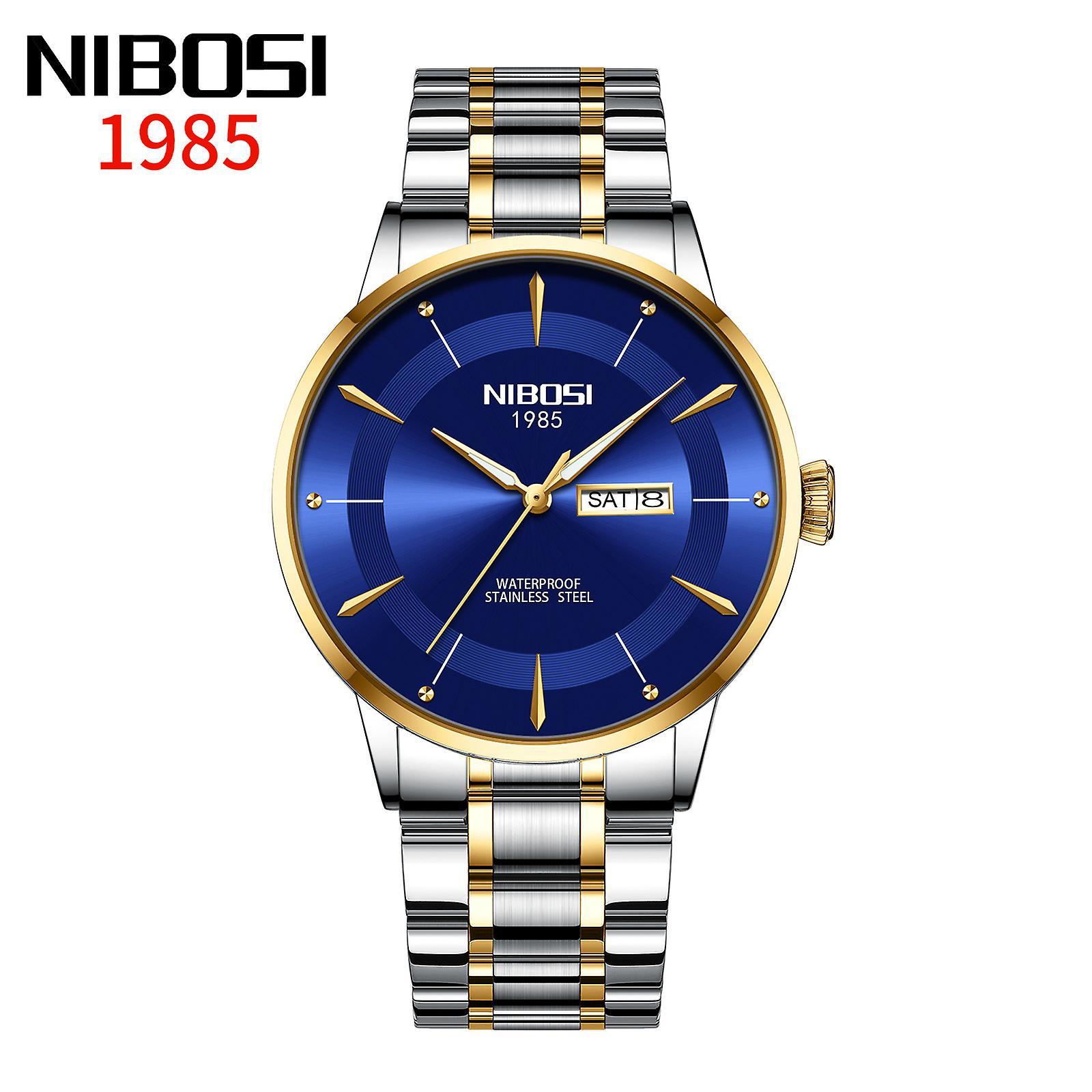 OHPA NIBOSI2607 Men's Watch Quartz Watch(43mm) golden blue noodles