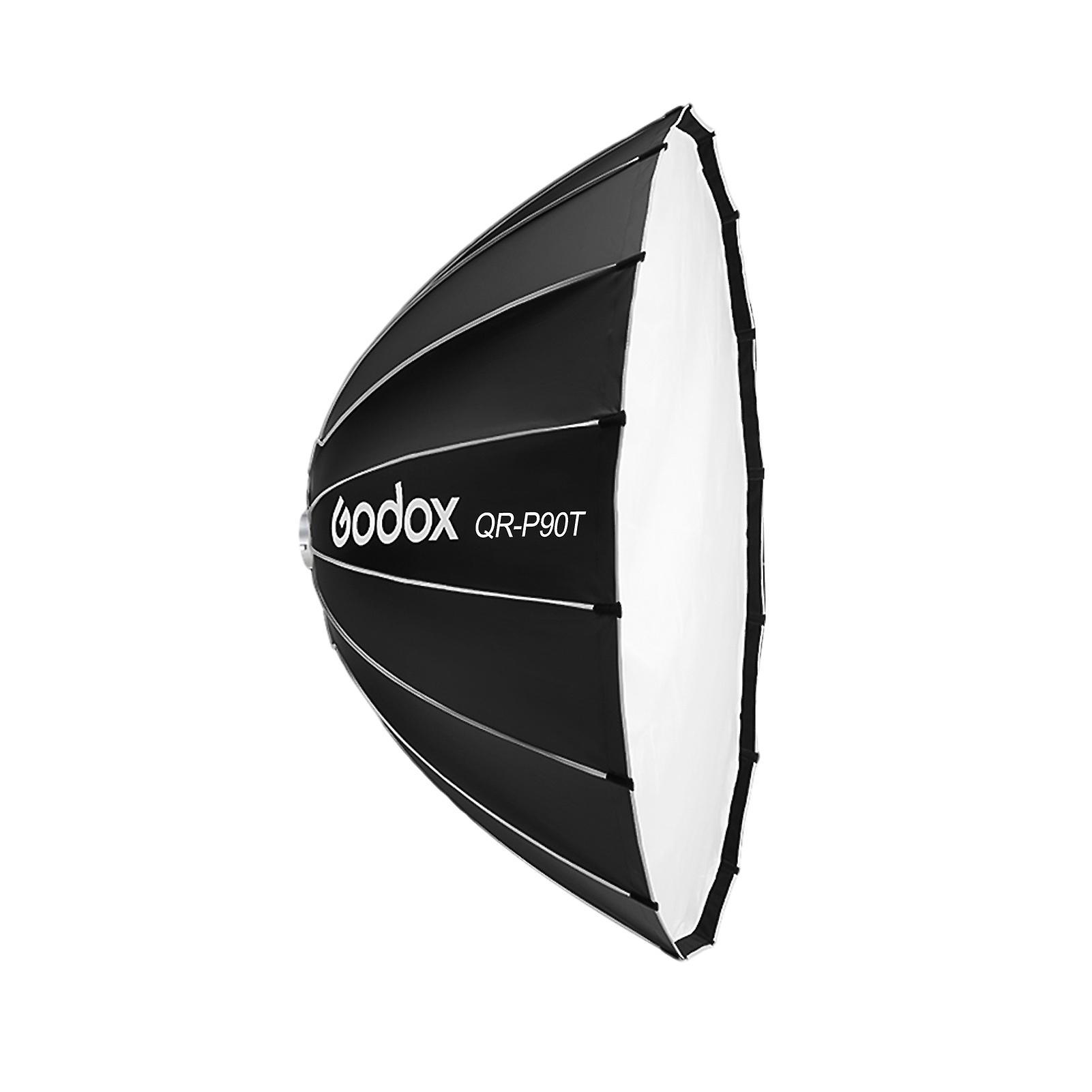 Godox QR-P90T 90cm/35.4in Quick Release Parabolic Softbox Professional Foldable Softbox with Standard Bowen Mount & Diffusers for Photography Studi...