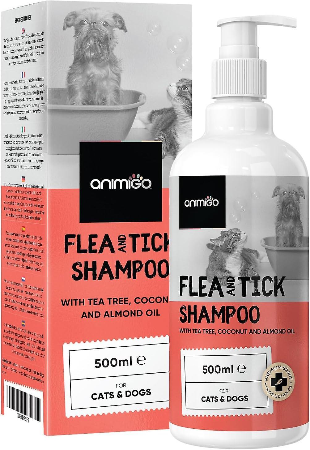 Flea Shampoo For Dog - 500ml - Relieves Itchy & Dry Skin - Animigo