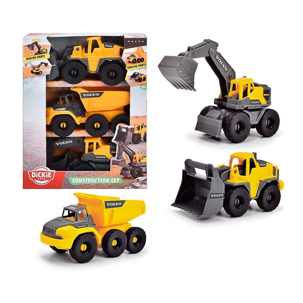 Dickie Toys Volvo Construction Team Set Premium Quality Vehicle Toy (Pack of 3)