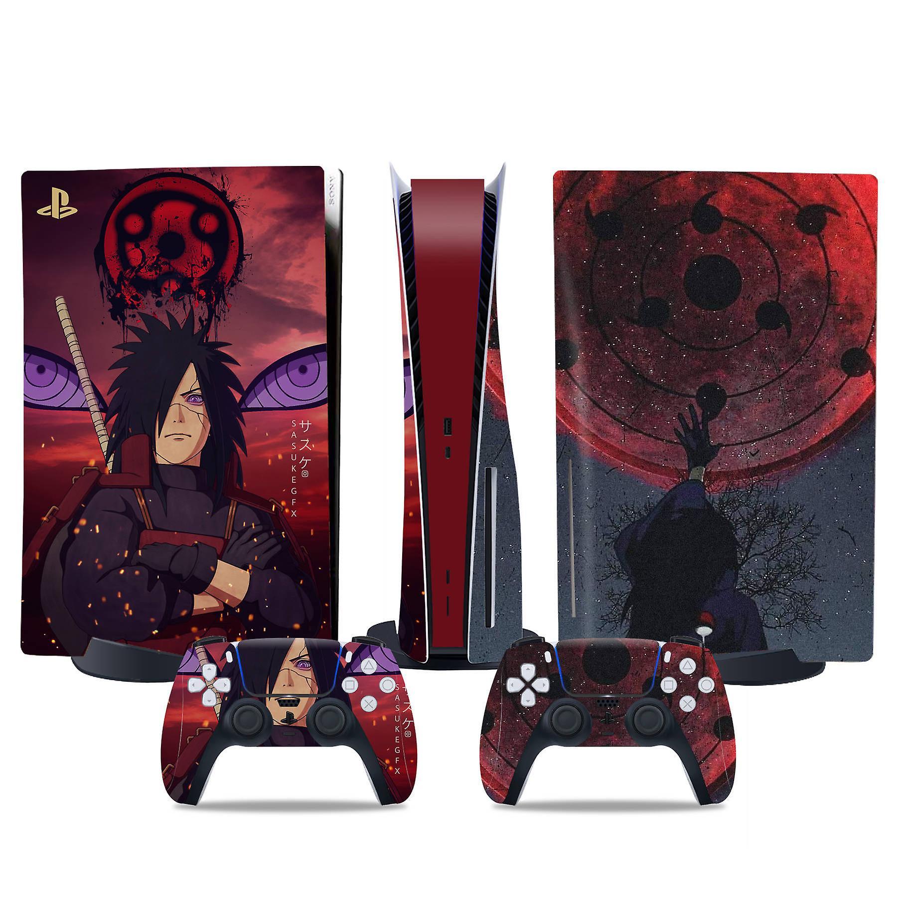 Liangnv PS5 optical drive version sticker, cool PS5 skin, controller handle,for PS5 console and controller,NARUTO