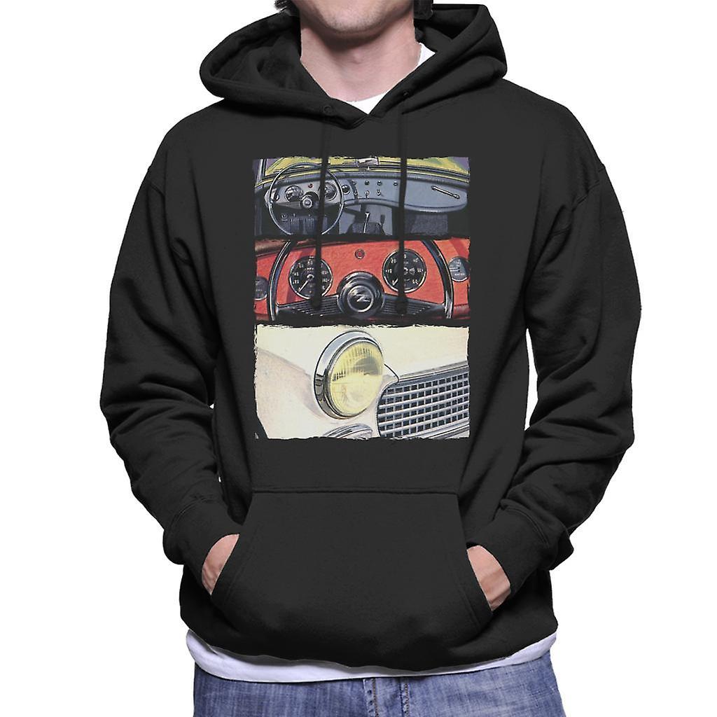 Austin Healey Montage British Motor Heritage Men's Hooded Sweatshirt Black Medium