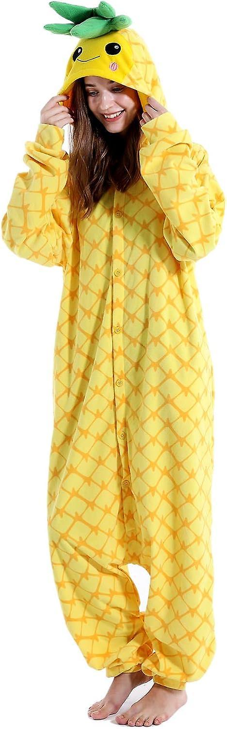 ILWHE Pineapple Pajamas Animal Costume Carnival Jumpsuit S