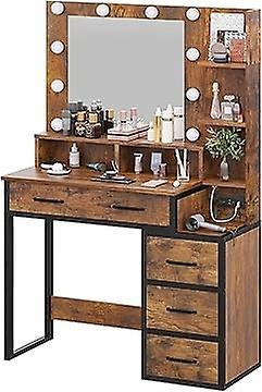 Viking Choice Dressing table - with mirror and light - 92x40x143.5 cm - industrial