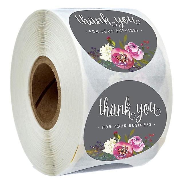 Slowmoose 500pcs Thank You For Supporting My Business - Kraft Stickers With Gold Foil S2