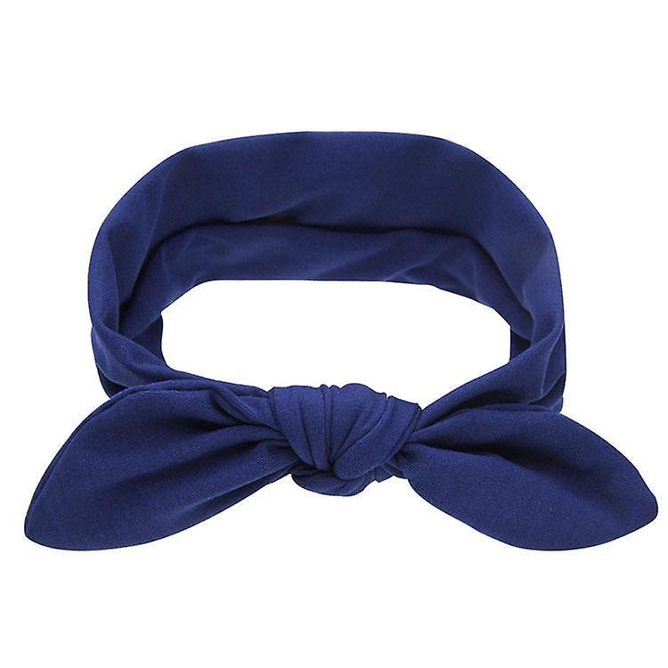 Slowmoose Cute Bow Design, Rabbit Ear Style Headband Navy Blue