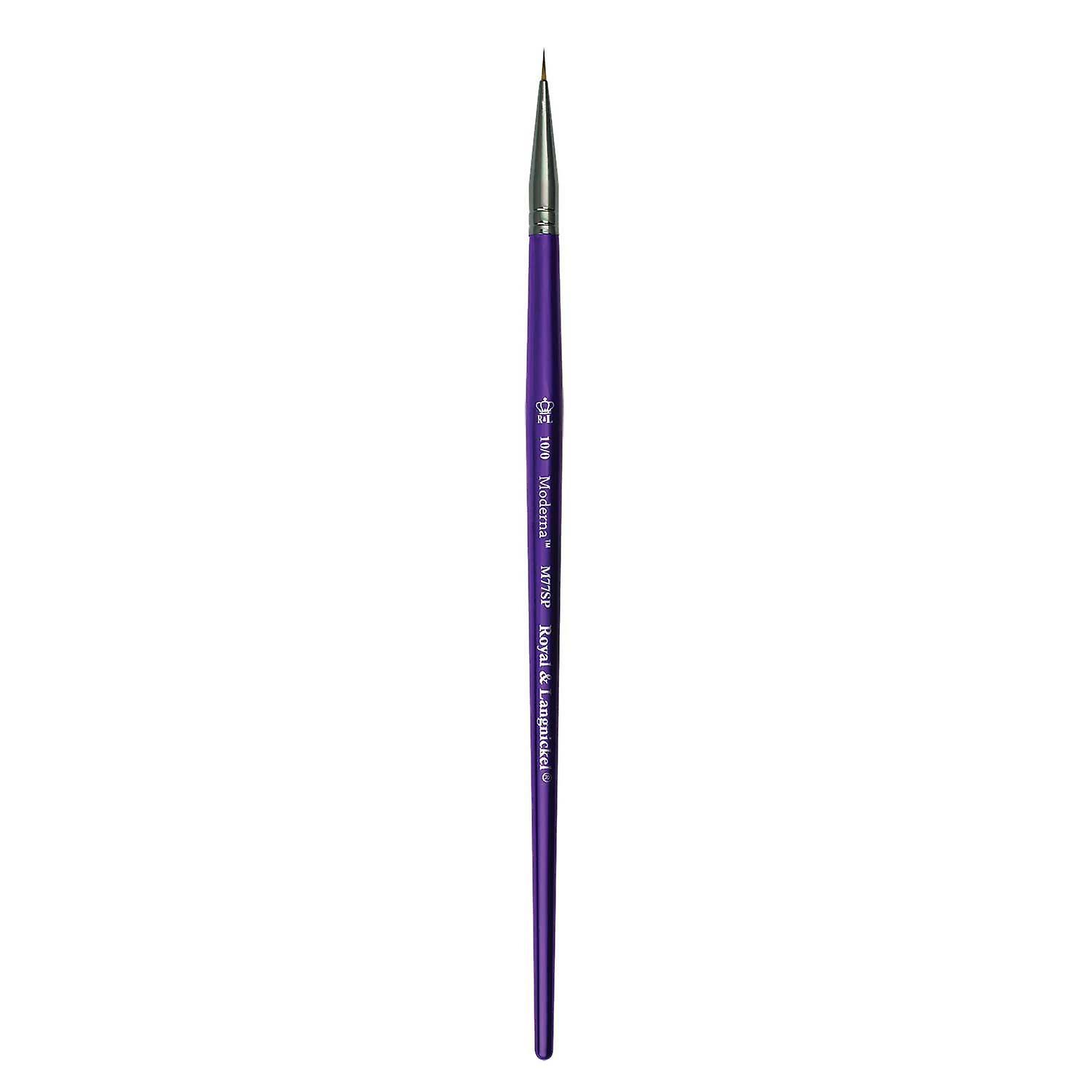 Royal & Langnickel Moderna Series 77 All Media Paint Brushes Purple Handle Spotter 10/0