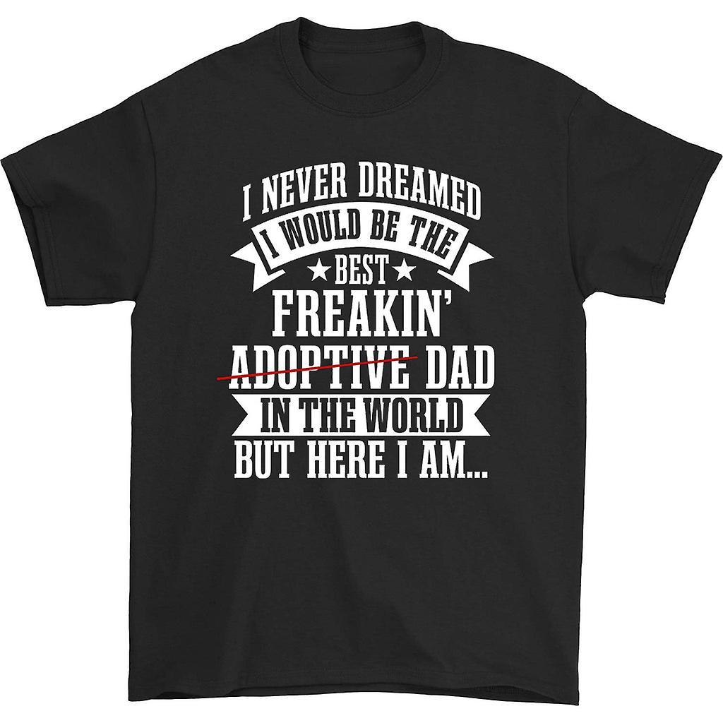 HISHARK I never dreamed i would be the best adoptive dad shirt Black L