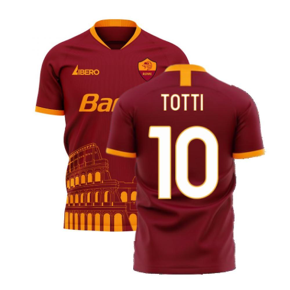 Libero Sportswear Roma 2024-2025 Home Concept Football Kit (Libero) (TOTTI 10) Maroon L