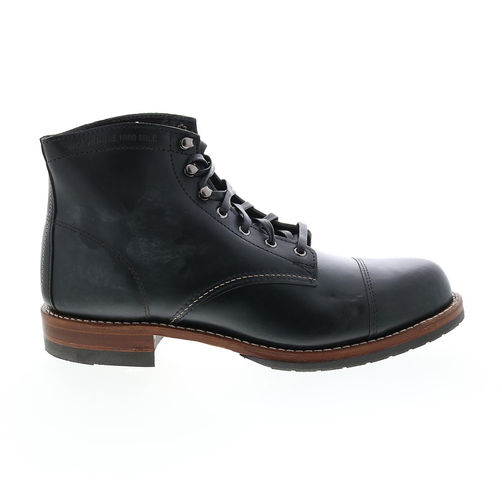 Wolverine Adult Mens 1000 Mile Cap-Toe Classic Casual Dress Boots Black US 10.5