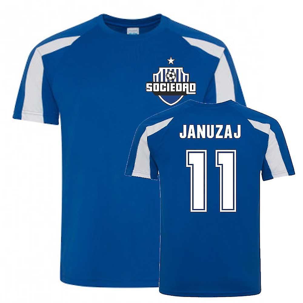 UKSoccerShop Adnan Januzaj Sociedad Sports Training Jersey (Blue) LB (9-11 Years)