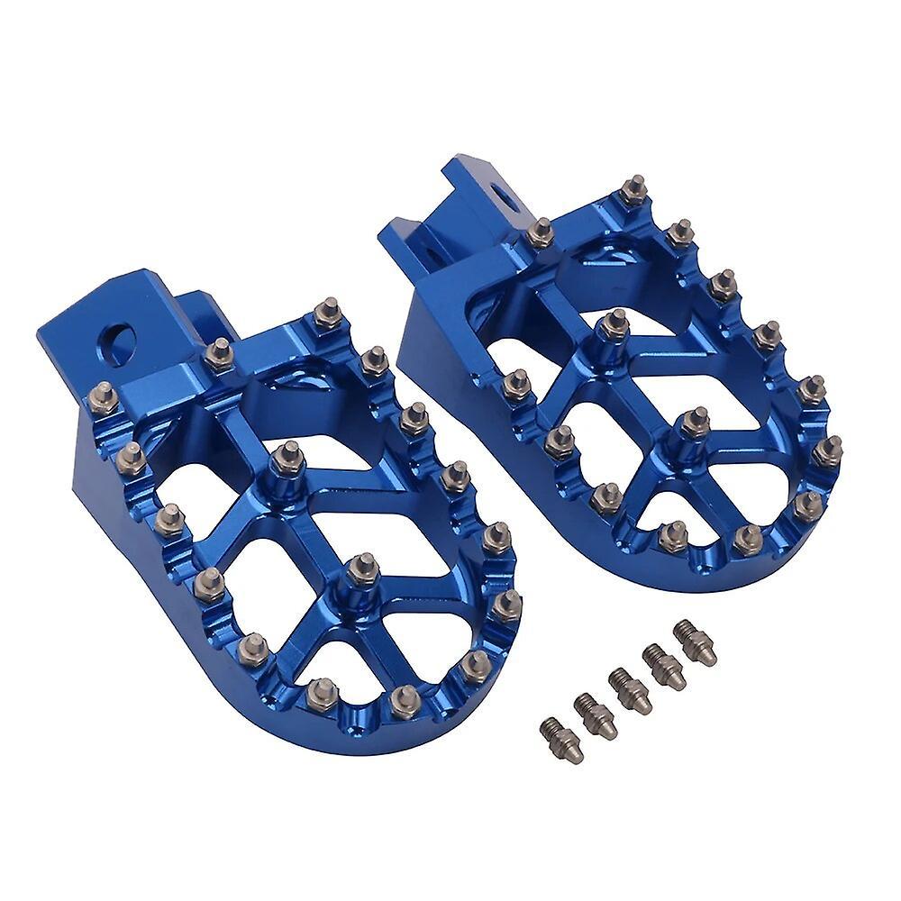 Scitoo Motorcycle Foot Pegs Pedals Rests Footpegs Footrests For YAMAHA PW50 1981-2021 PW80 1983-2006 Y-ZINGER 1985-2001 TW200 1987-2021 Blue