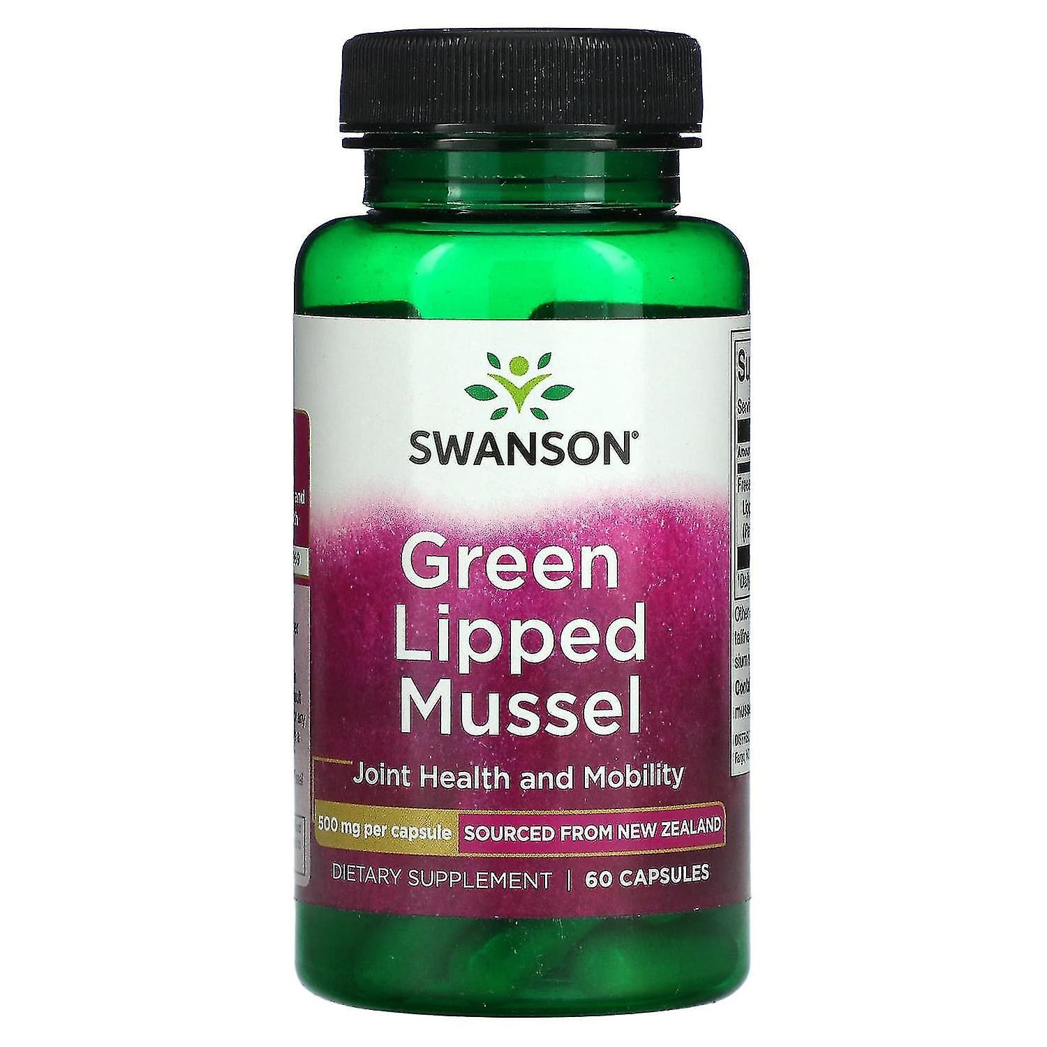 Swanson, Green Lipped Mussel, 500 mg, 60 Capsules