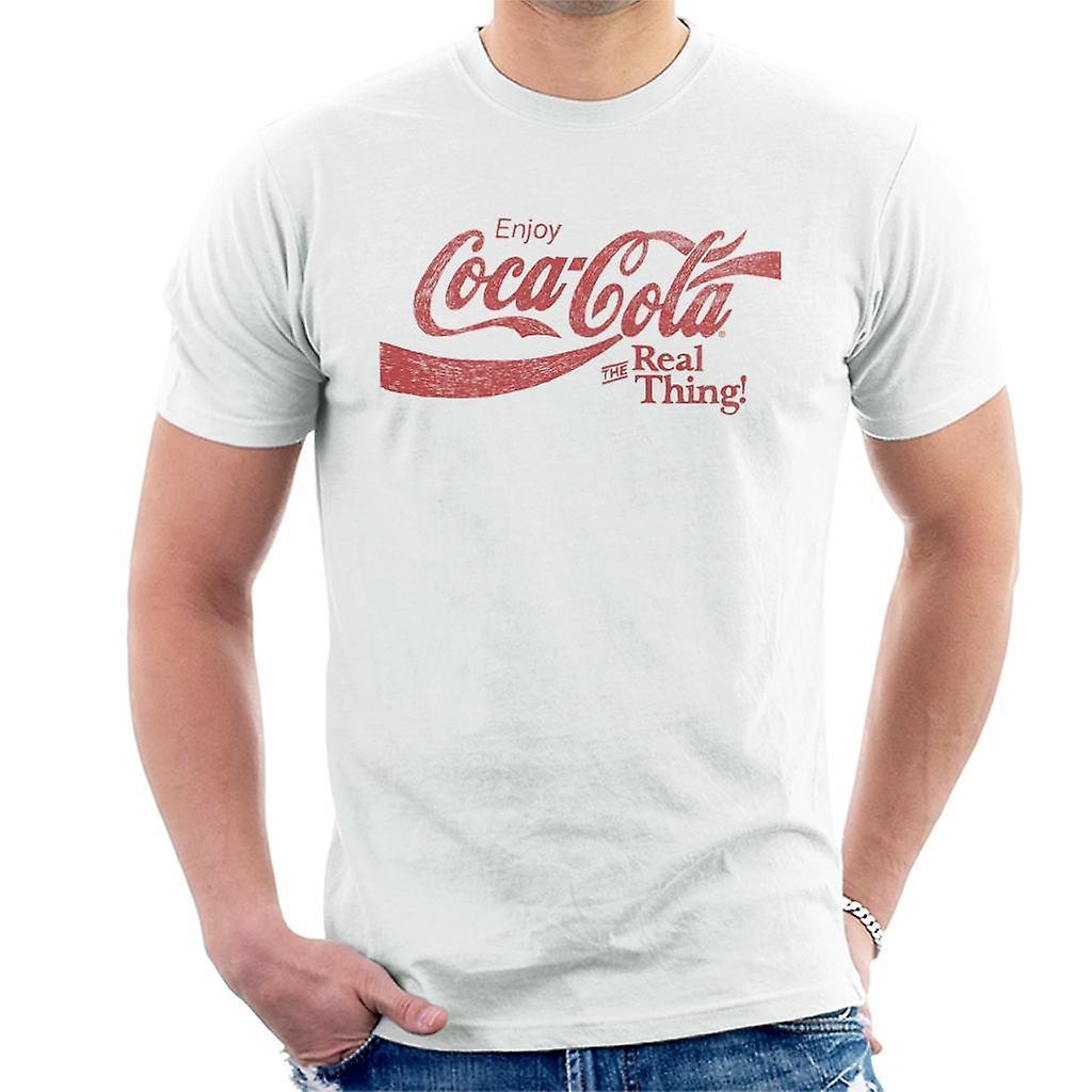 Coca-Cola Coca Cola The Real Thing Men's T-Shirt White Large