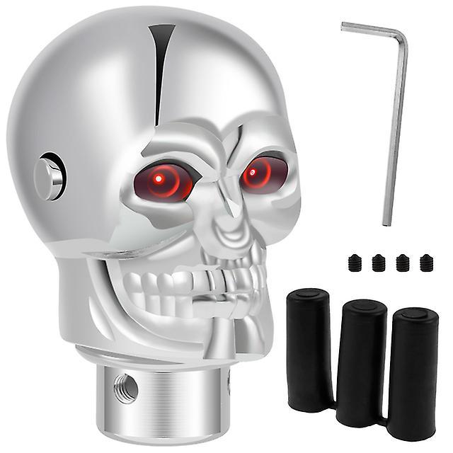 Maxpower Shifter Knob Metal Skull Gear Shift Head Skeleton Shape Shift Knob Car Automatic Stick Shift Handle Stick Lever Shifter Knob red