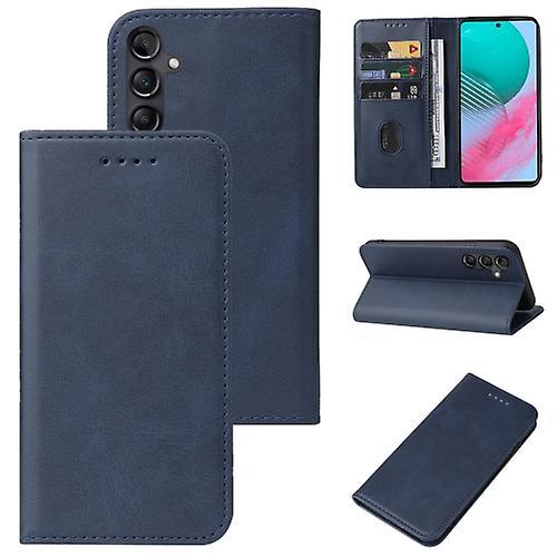 Mycase For Samsung Galaxy M54 Magnetic Closure Leather Phone Case Blue