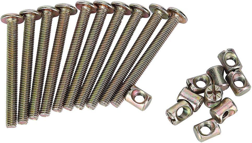 Dstlv M6 Furniture Bolt, Hex Socket Head Cap Screws Nuts for Crib Bunk Bed Chairs(60mm)