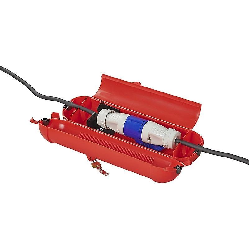 Pricenet Safety Box For CEE Plug And Coupling Red