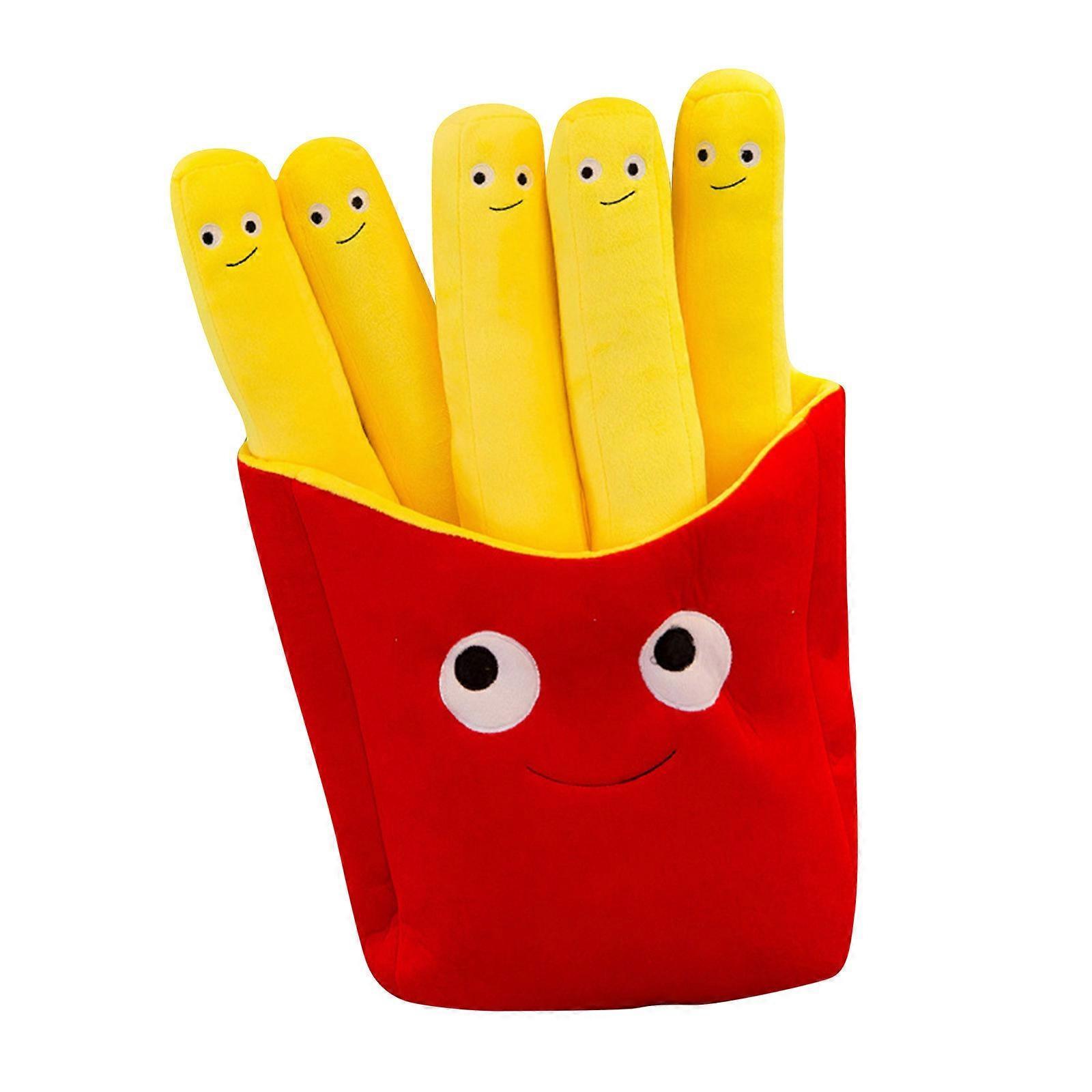 Flye Kids Gift French Fries Pillow Toy Creative Cartoon Simulation Plush Toy Doll Photography Props Sofa Cushion Multi-color