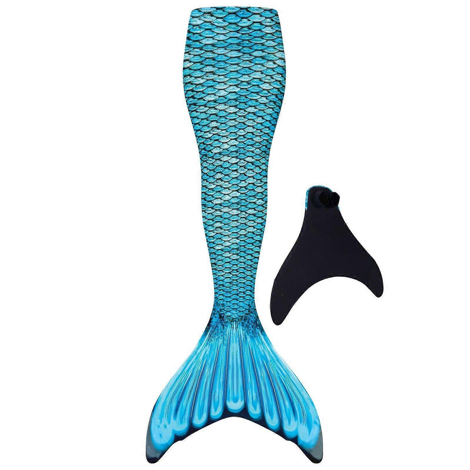 Unbrandded Kids Wear-resistant Mermaid Tail For Swimming, Monofin Included - SNNGV green adult L