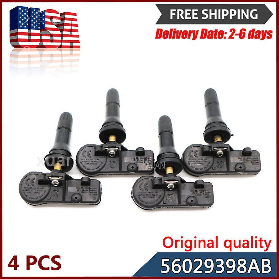 Unbrand 4pcs 56029398ab Tire Pressure Sensor Tpms For Jeep Wrangler Grand Cherokee Challenger Dodge 4 pcs