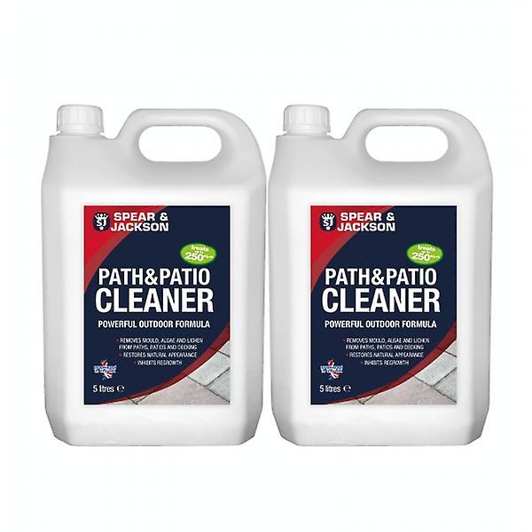 Spear and Jackson Patio Cleaner Concentrate 2 x 5L Spear & Jackson Fencing Driveway Decking Paving