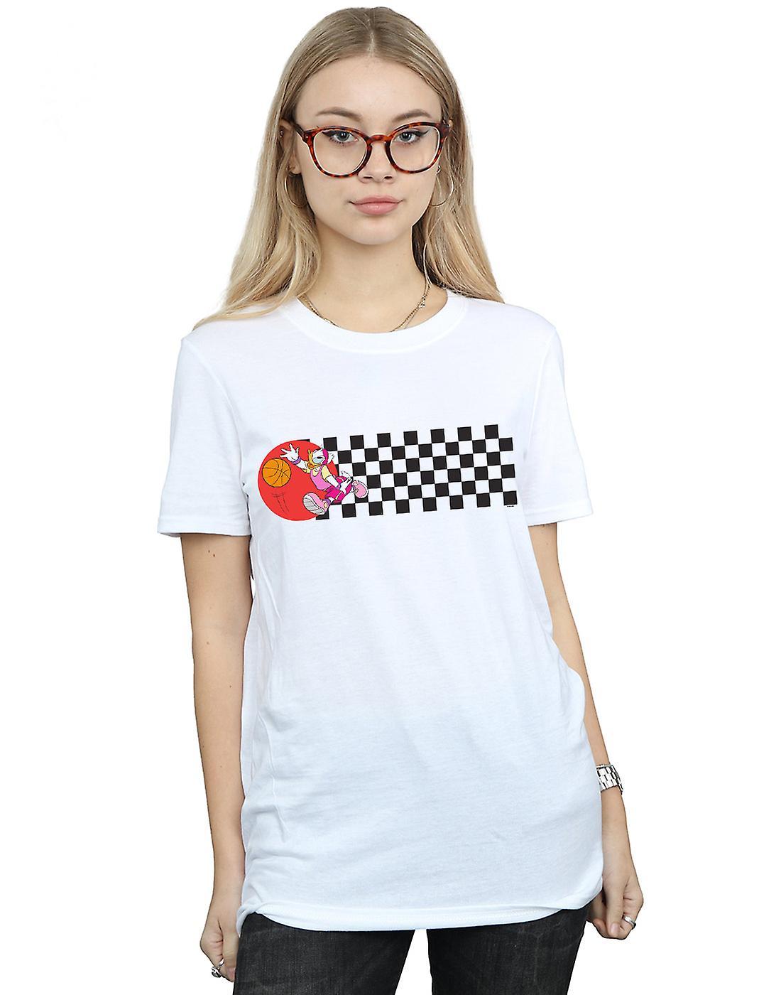 Absolute Cult Disney Women's Daisy Duck Dribbling Boyfriend Fit T-Shirt Black X-Large