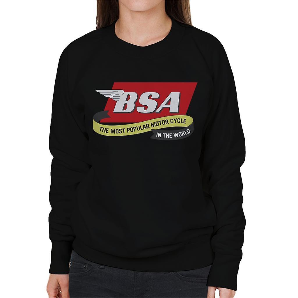 BSA The Most Popular Motorcycle In The World Women's Sweatshirt Black Small