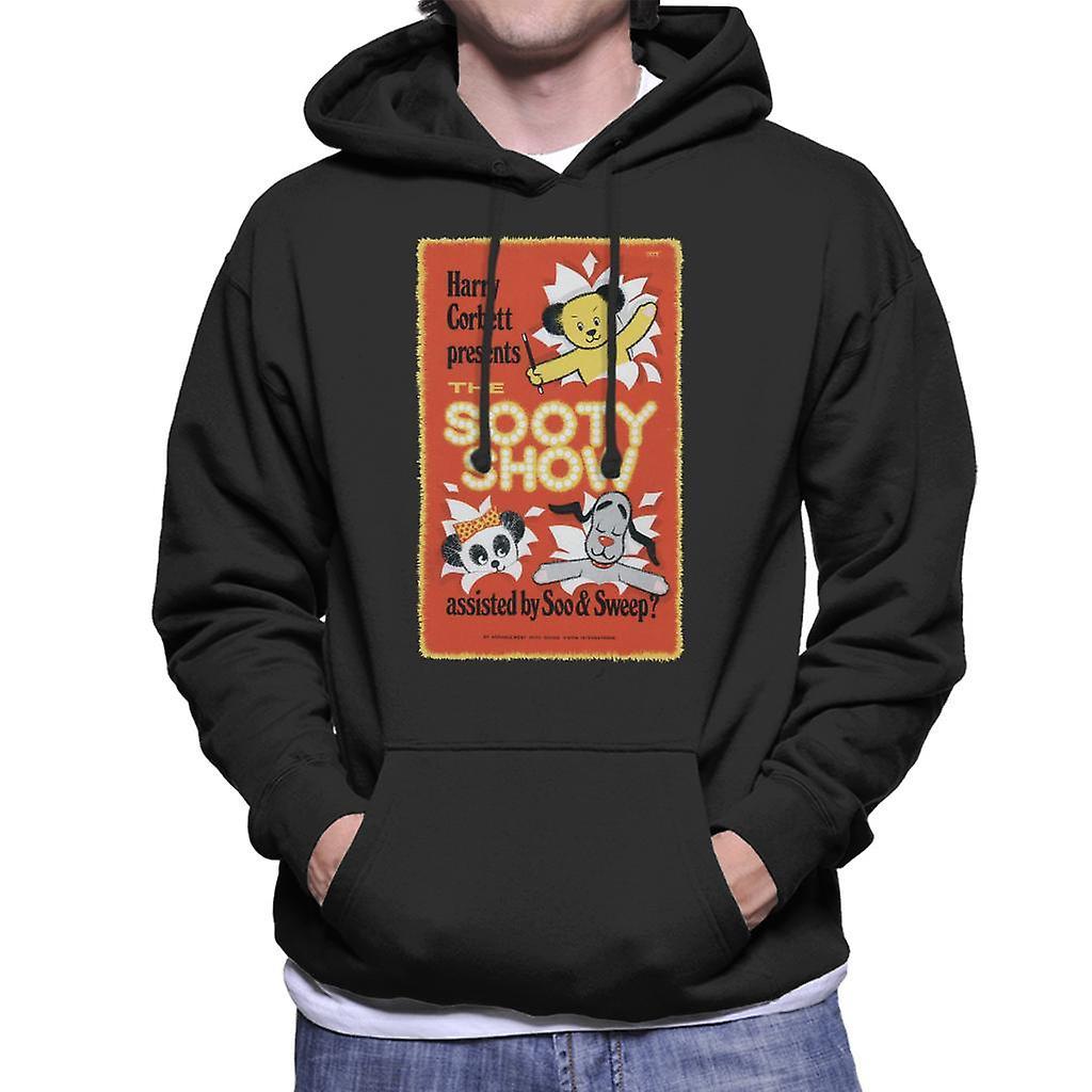 Sooty Show Retro Poster Men's Hooded Sweatshirt Black XX-Large