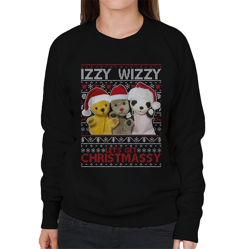 Sooty Christmas Izzy Wizzy Women's Sweatshirt Black Small