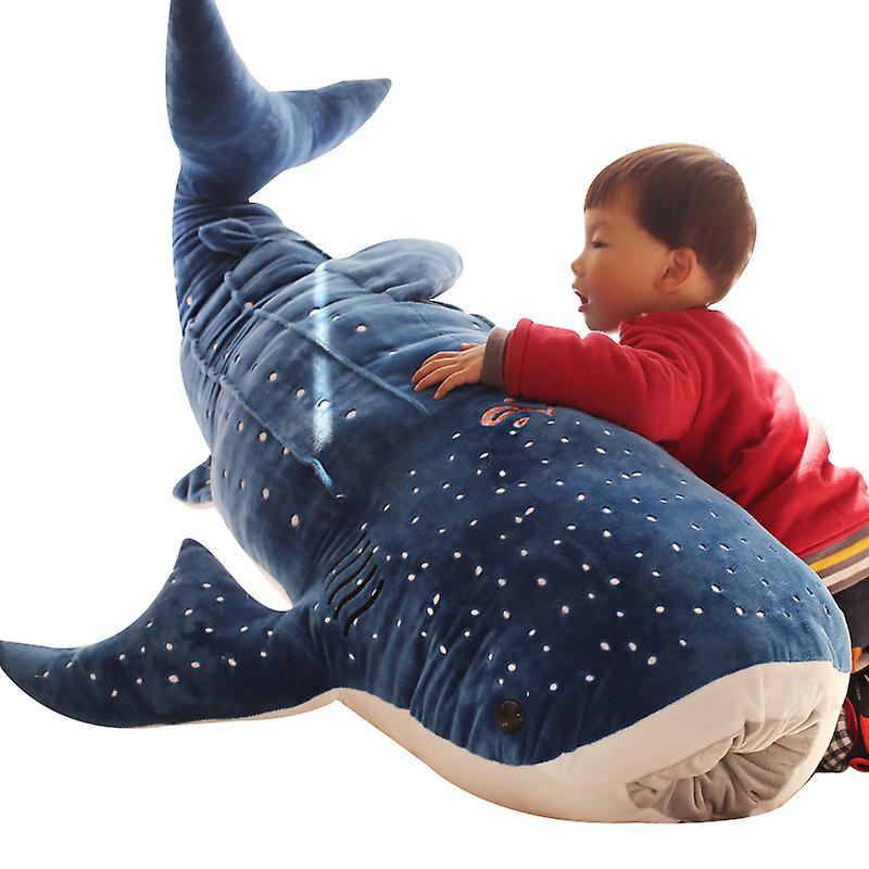 Moye Giant Blue Shark Stuffed Plush Toys Big Fish Whale Soft Stuffed Animal Pillow Dolls 75cm