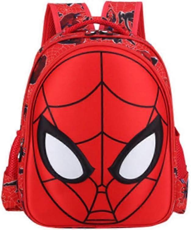 Heyone Toddler School Backpack 3D Comic Elementary Student Schoolbag Waterproof Lightweight Kids Bookbags for Boys Girls (M, RED)