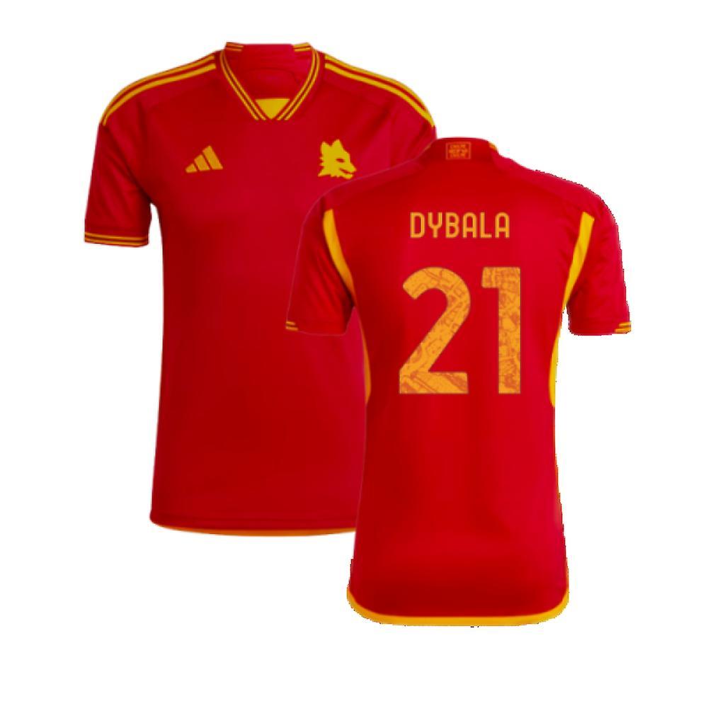 Adidas 2023-2024 AS Roma Home Shirt (DYBALA 21) Red Medium 38-40 inch Chest