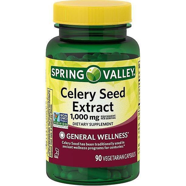 Spring Valley Celery Seed Extract, Vegetarian Capsules, 1,000 Mg, 90 Count