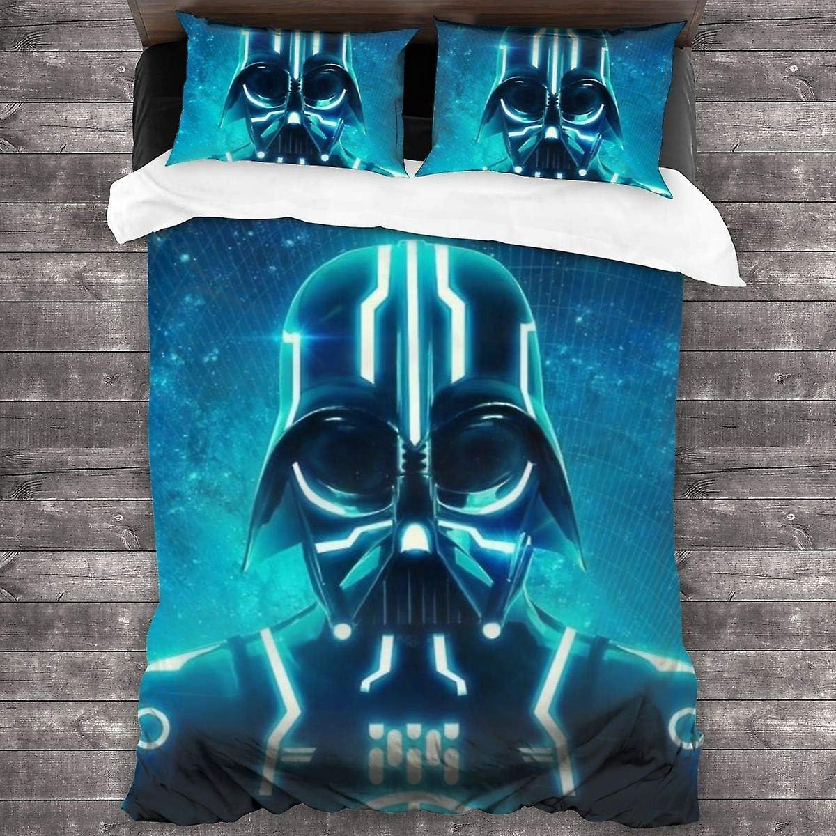 Kerota Bedding Duvet Cover 3 Piece Set Darth Vader Bedding Duvet Cover Sets for Kids Women Men King220x240cm