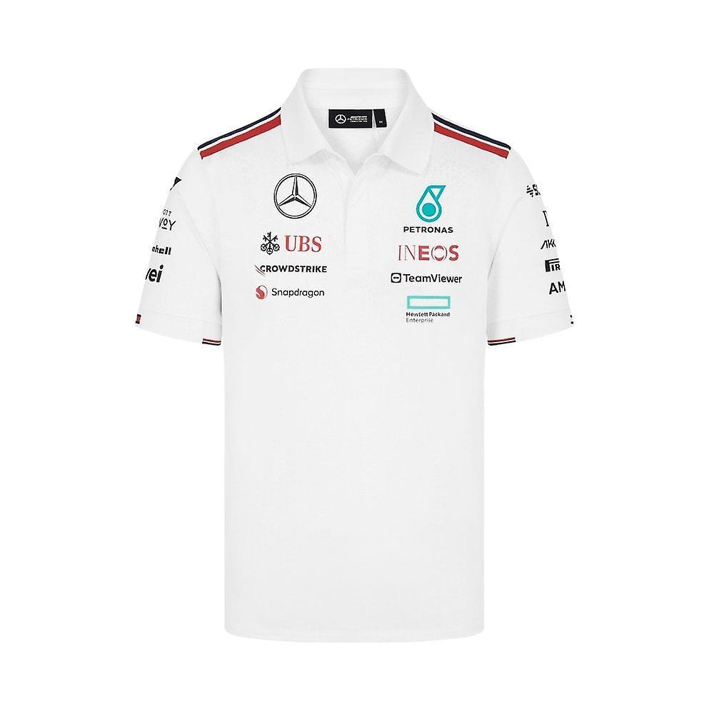 Mercedes-Benz Men's Mercedes AMG Petronas Mercedes Amg Petronas F1 Team Polo Shirt White 2024 L