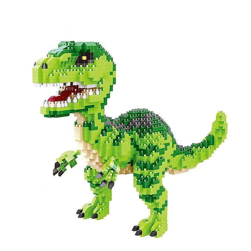 Slowmoose Jurassic Dinosaur, Building Blocks - Educational Toy Green