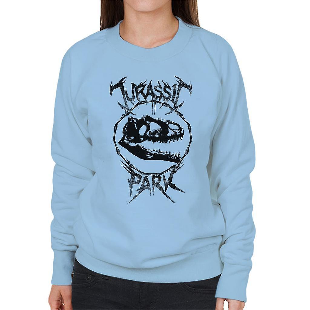 Jurassic Park T Rex Fossil Logo Women's Sweatshirt Sky Blue XX-Large