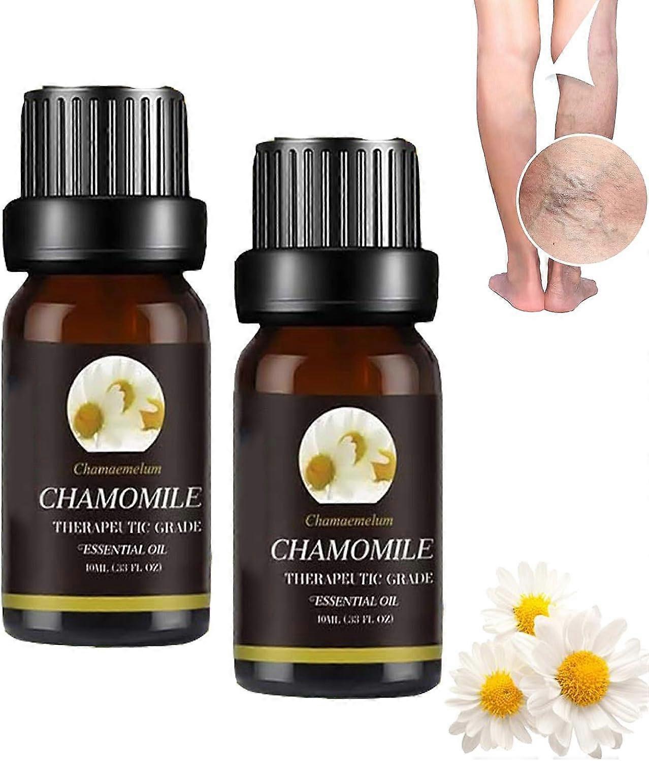 Unbrand Marronie Oil for Varicose Veins, Marronie Chamomile Essential Oil for Varicose Veins, Varicose Veins Treatment Massage Oil 2pcs