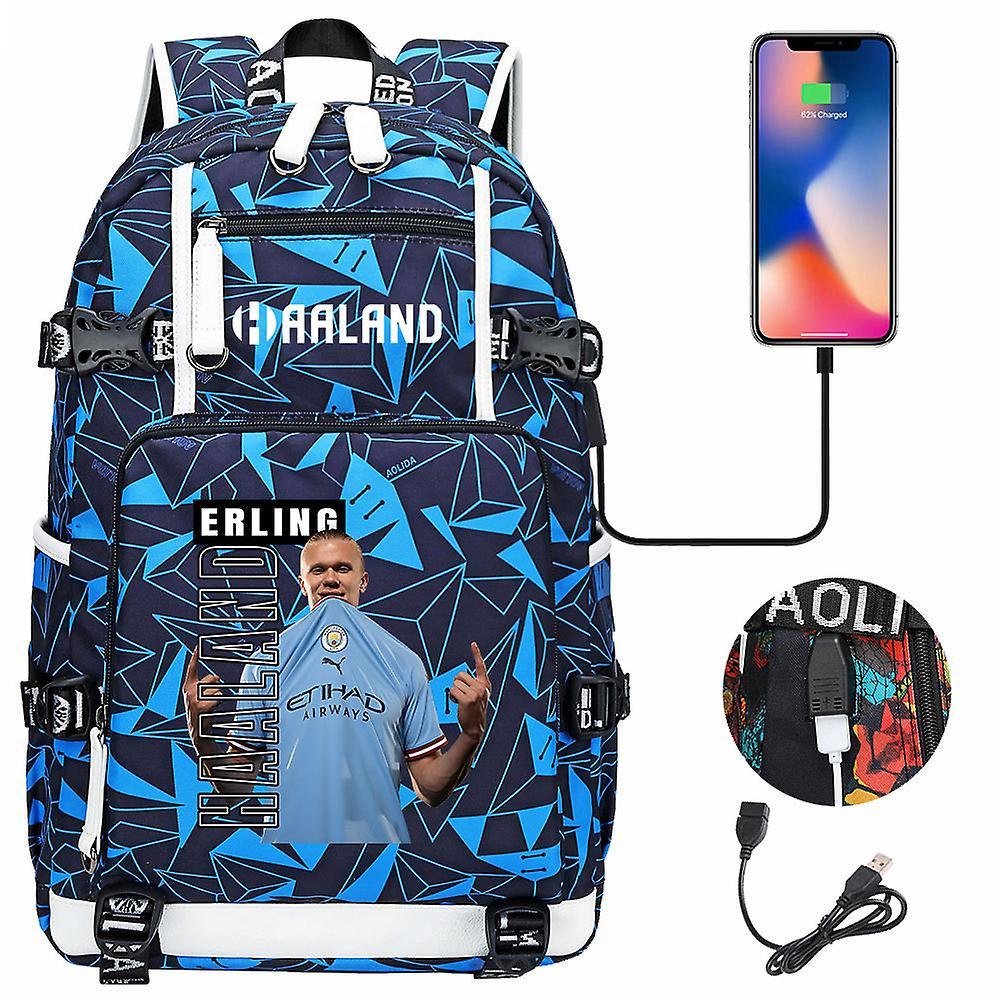 Yixin Tech Erling Haaland Patterned Printed Backpack, Student Backpack, Large Capacity Travel Bag Style 3