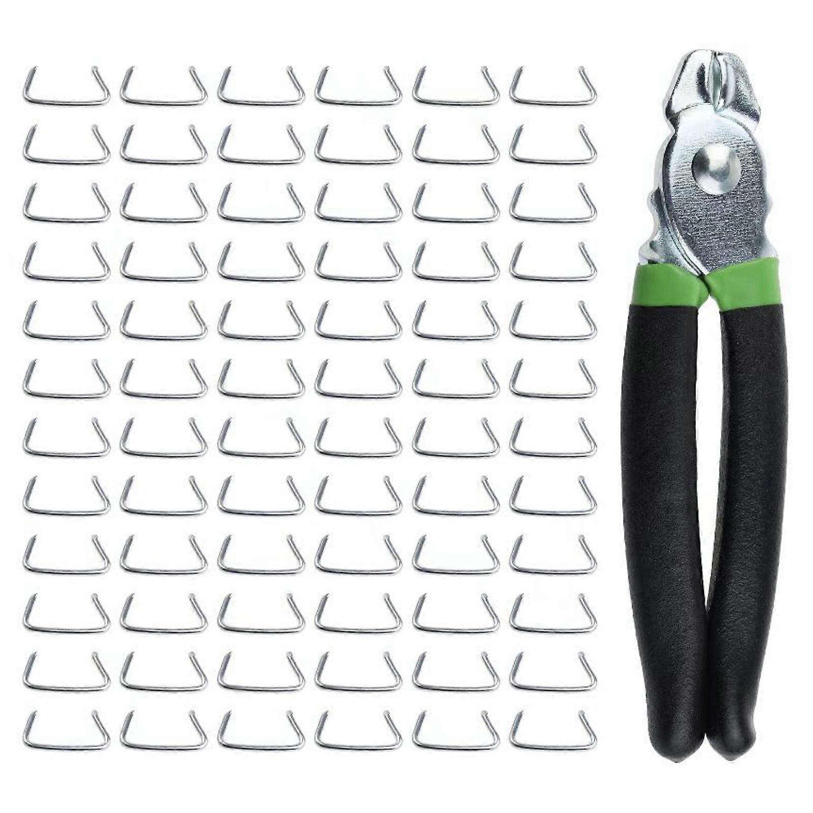 Unbrand Hog Ring Pliers Kit With Rings Tool Set For Seat Cover Upholstery Durable Fg